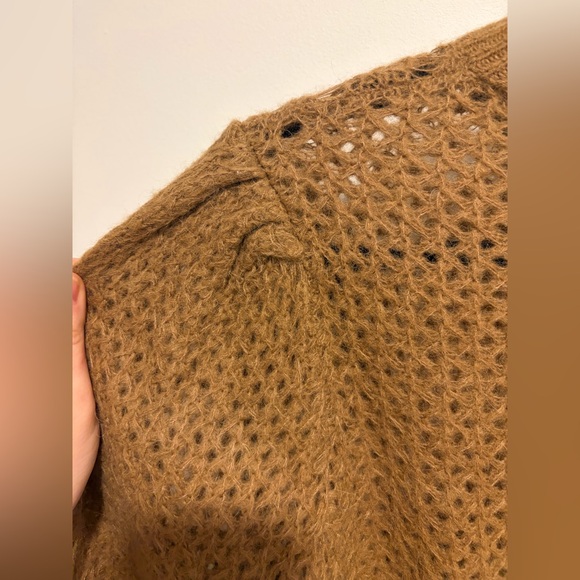 Wilfred (Aritzia) Open Knit Crop Alpaca Blend Sweater – Medium - Picture 7 of 10